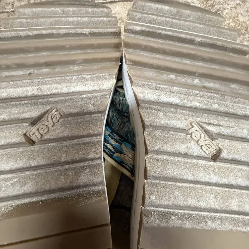 Teva Flatform Ceres Platform Sandals in Double Double Diamond size 9 Boho Aztec - Picture 14 of 15